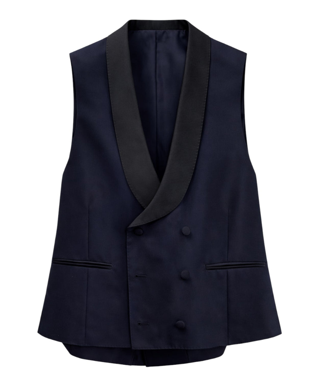 Abito Lardini uomo con rever in raso e tasche a filetto