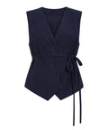 Gilet Femme Twinset Brodé avec Ceinture à la Taille