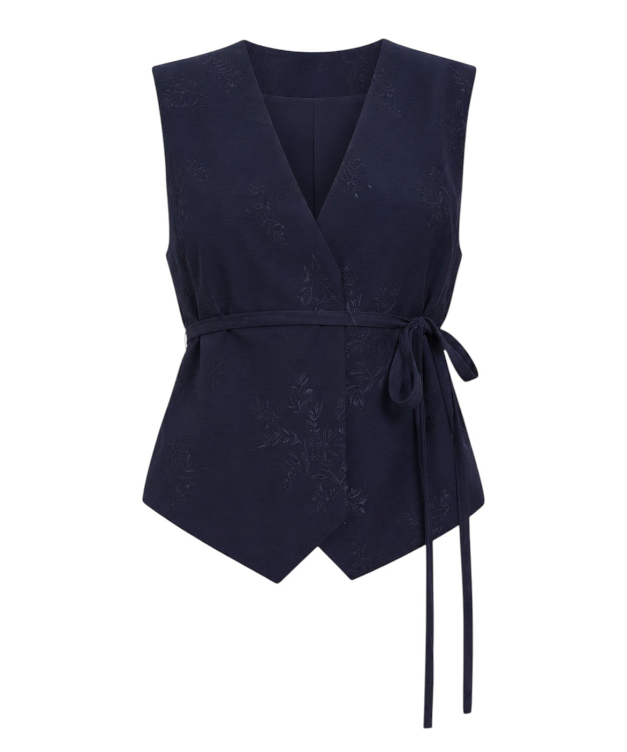 Gilet Femme Twinset Brodé avec Ceinture à la Taille