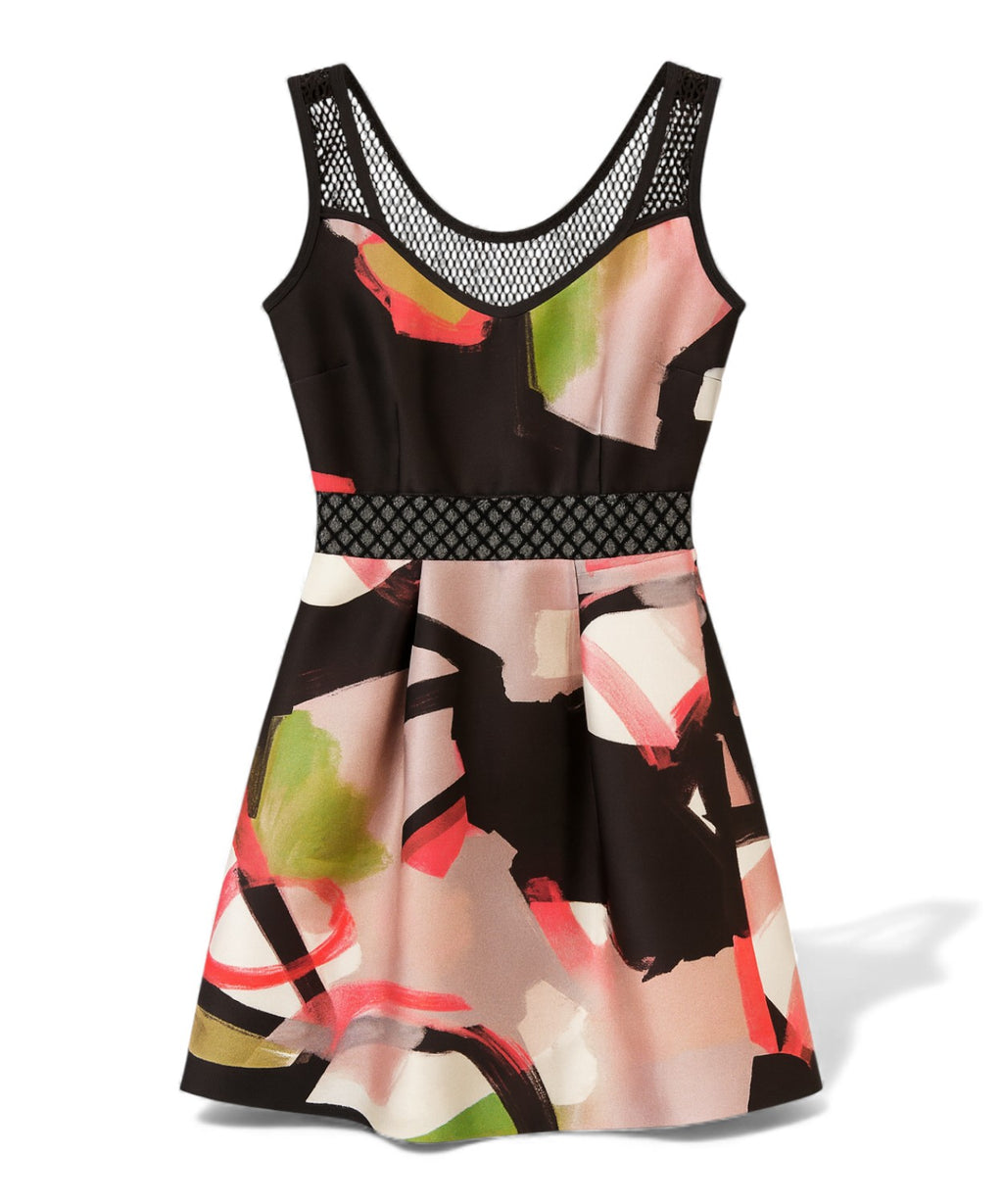 Robe Courte Save The Queen Fantaisie avec Résille