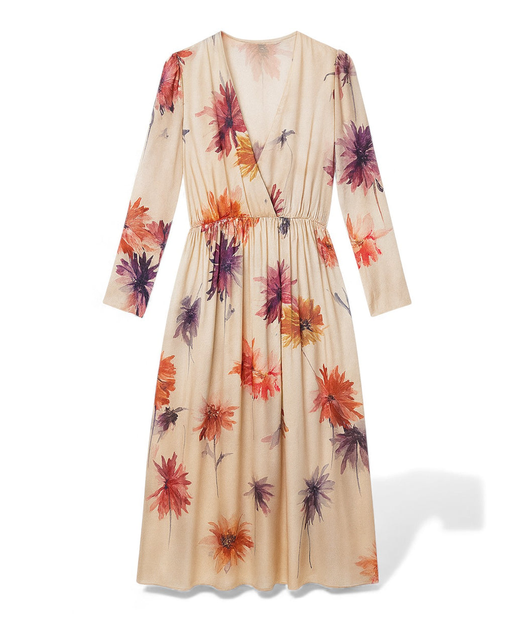Robe Florale Col V