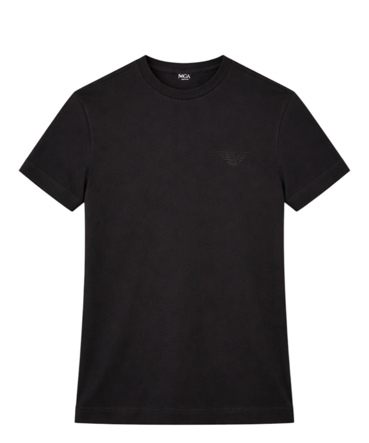T-shirt Slim Fit con Logo Emporio Armani in Rilievo sul Petto