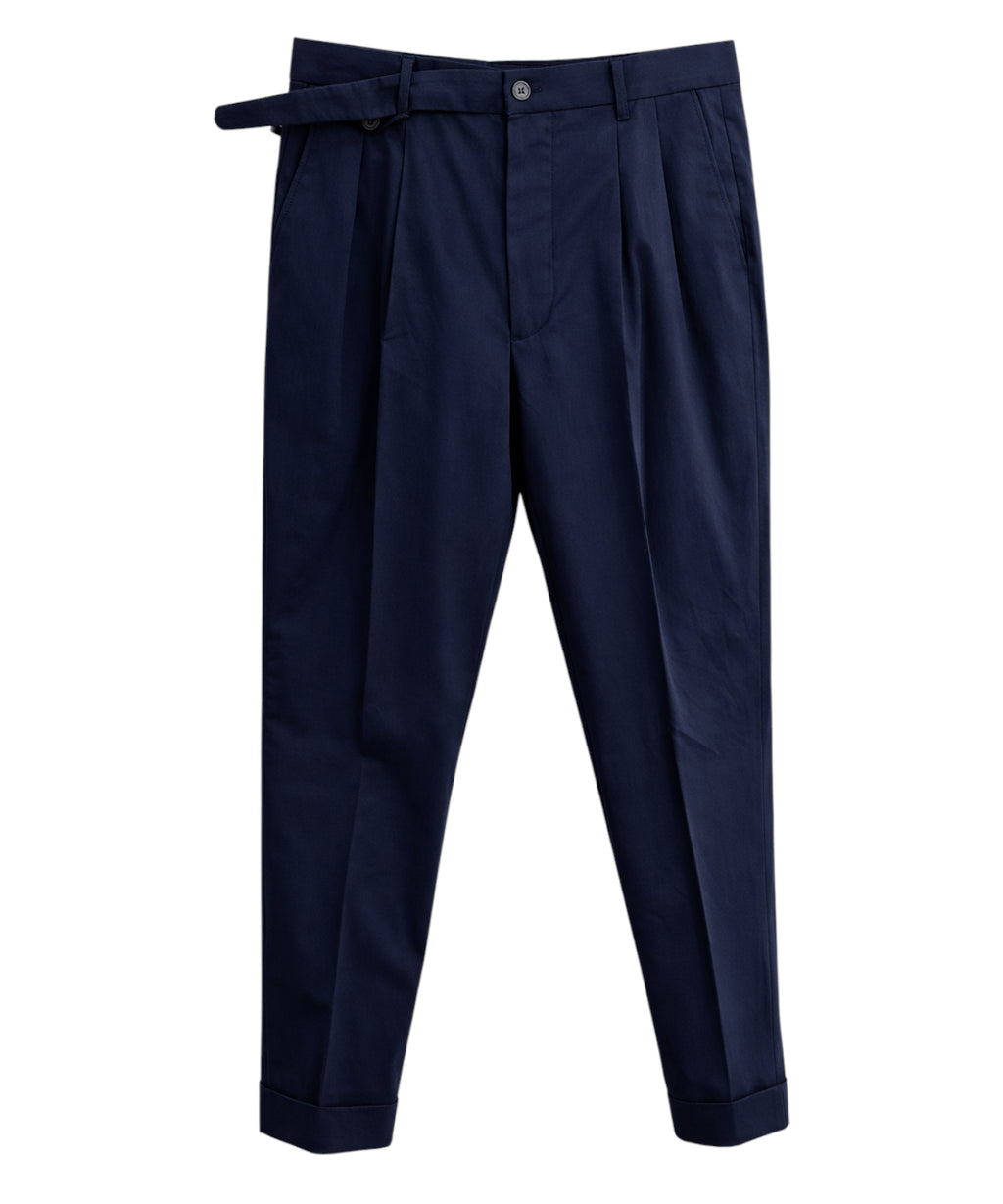 Pantalon Lardini en coton avec ceinture latérale