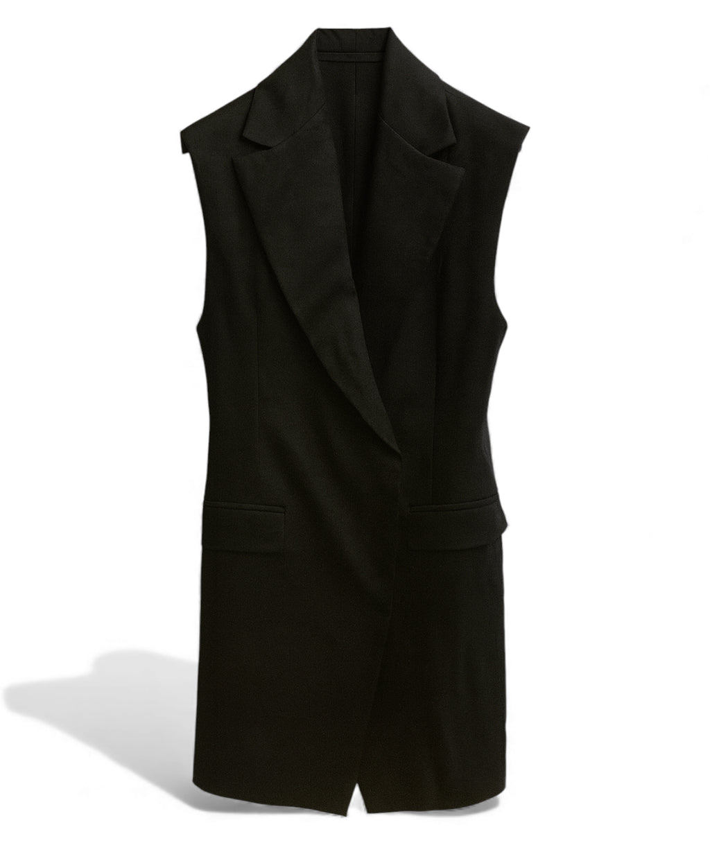 Blazer sans manches en lin