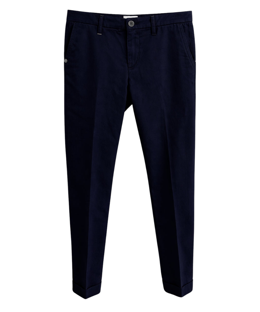 Pantalon homme Re-Hash en piqué bleu