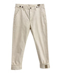 Pantaloni denim beige Tela Genova per uomo