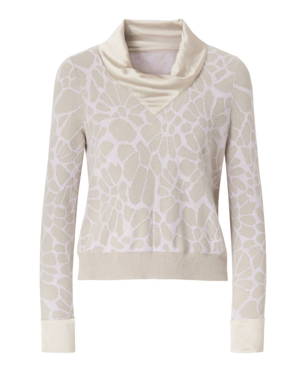 Pull Tricot Chic avec Col Souple en Satin