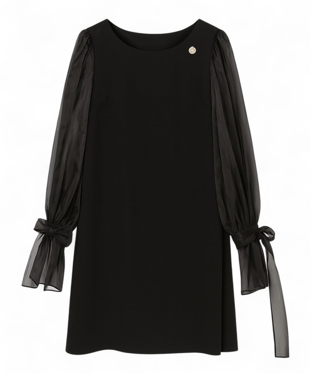 Robe Rinascimento avec Manches en Organza et Nœuds