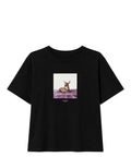 T-shirt donna cotone stampa animale Twinset