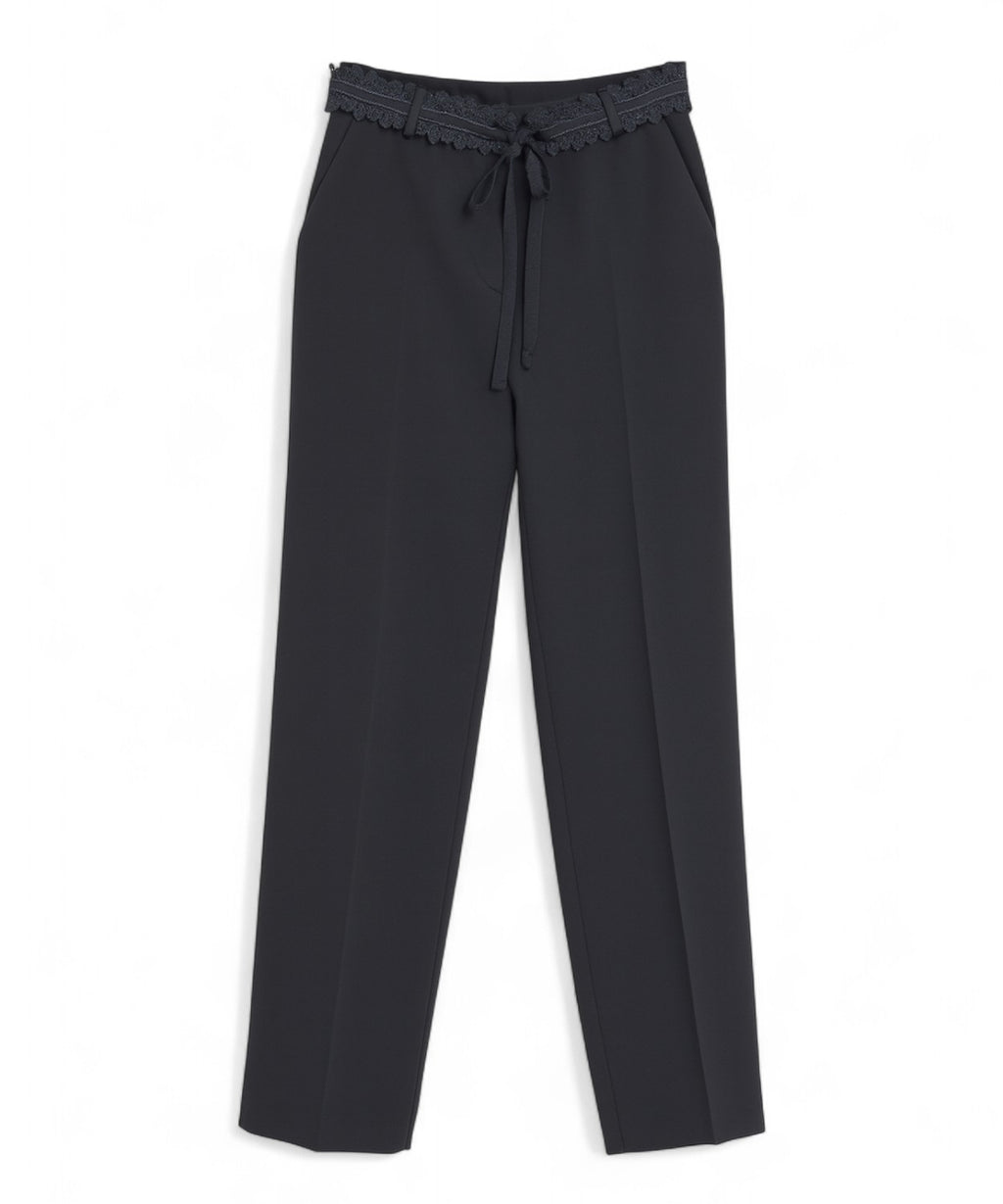 Pantalon Rinascimento avec Ceinture en Dentelle