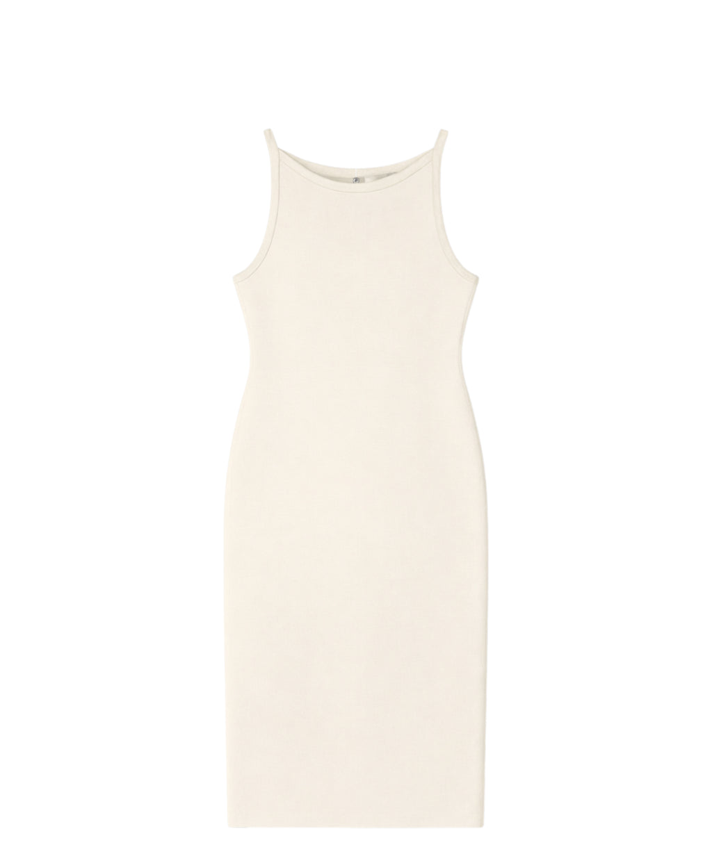 Robe Tubino en Jersey Ottoman avec Nervures en Relief