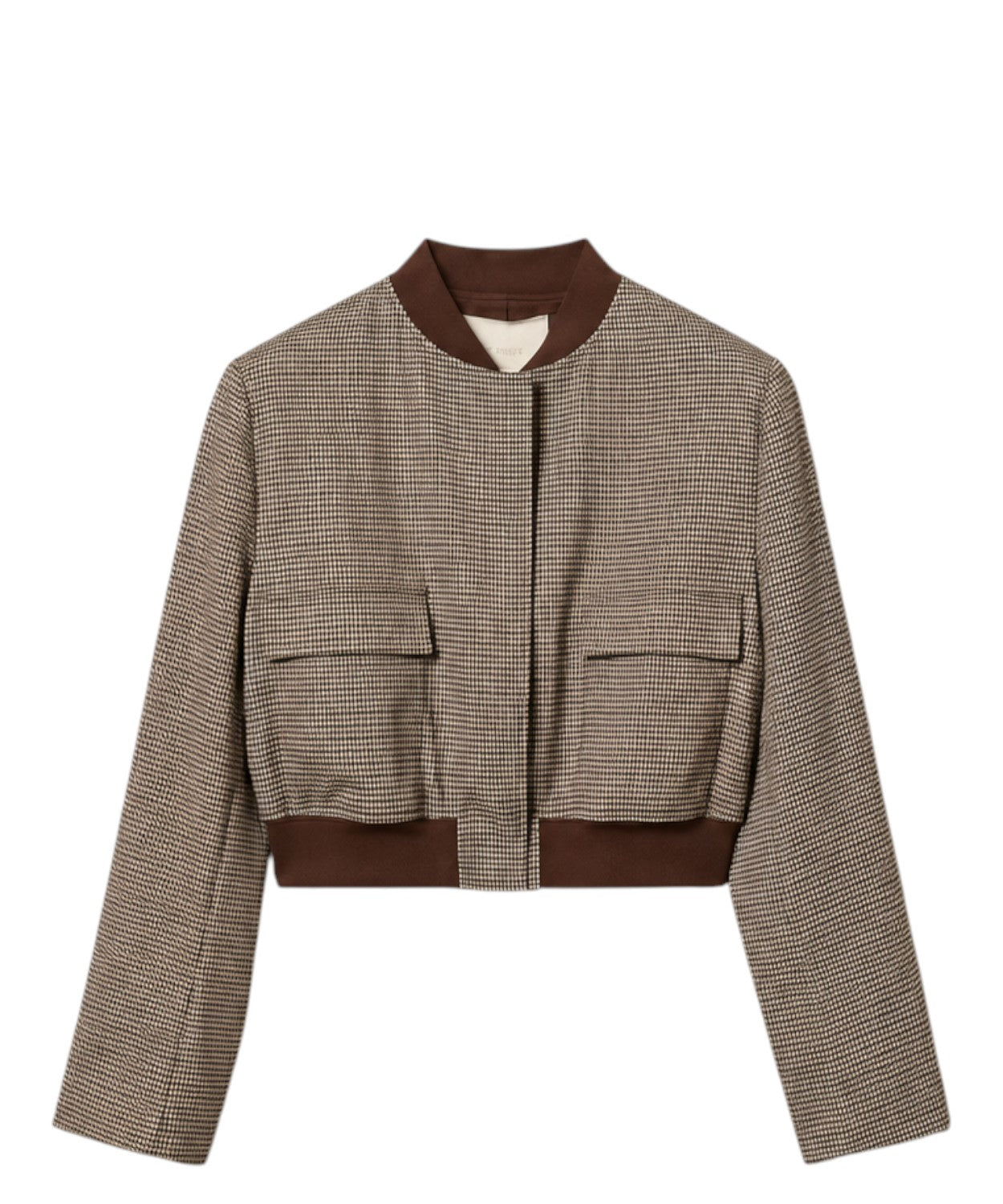 Bomber Donna Pied-de-Poule con Tasche