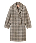 Cappotto Donna in Panno Check con Paillettes