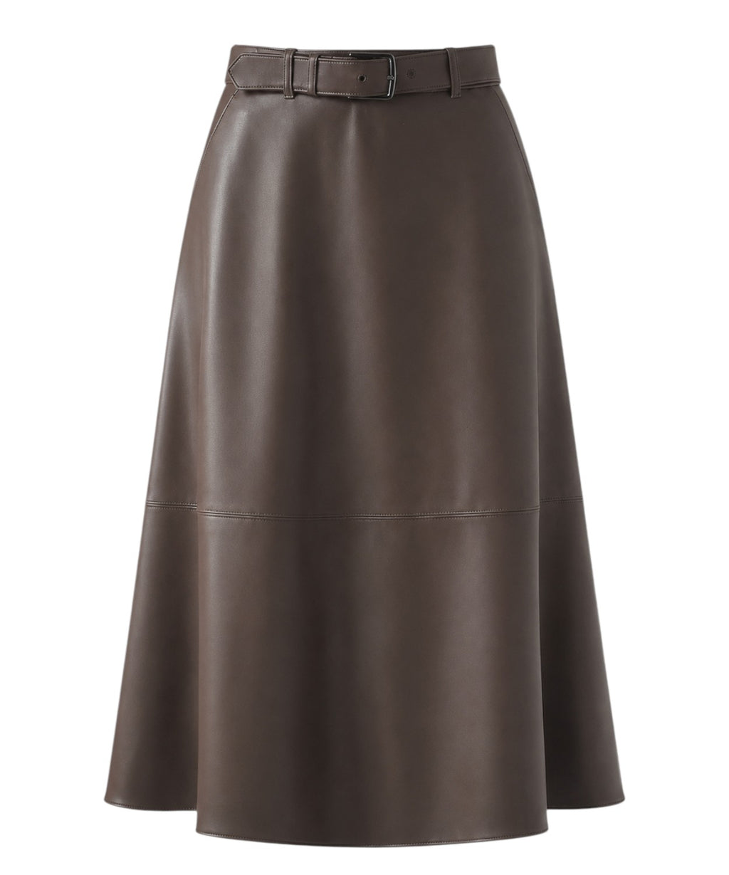 Gonna MM Max Mara in Simil Pelle per Donna Moderno