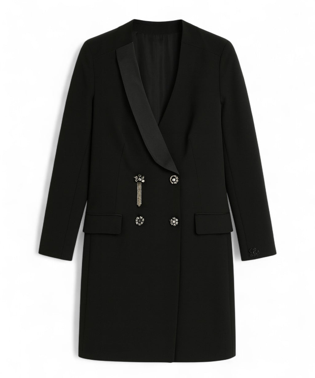 Robe Blazer Via delle Perle avec Détails Bijoux