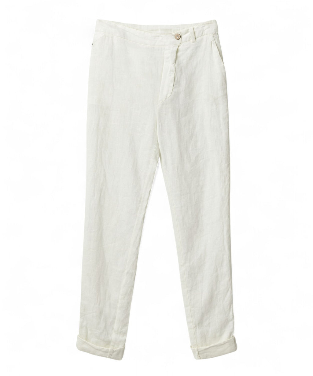 Pantalon asymétrique en lin Emporio Armani