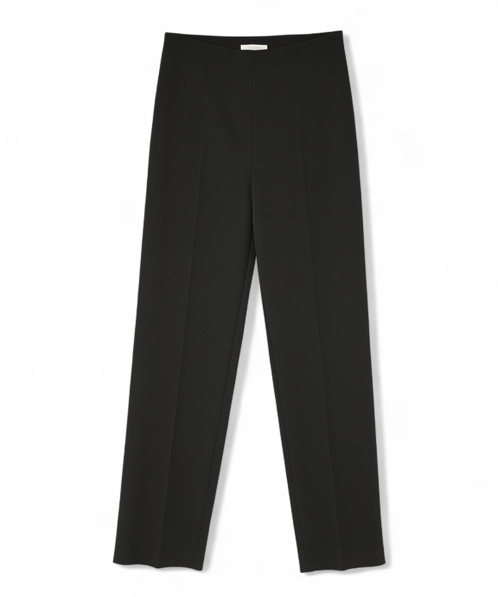 Pantalon noir droit avec pli