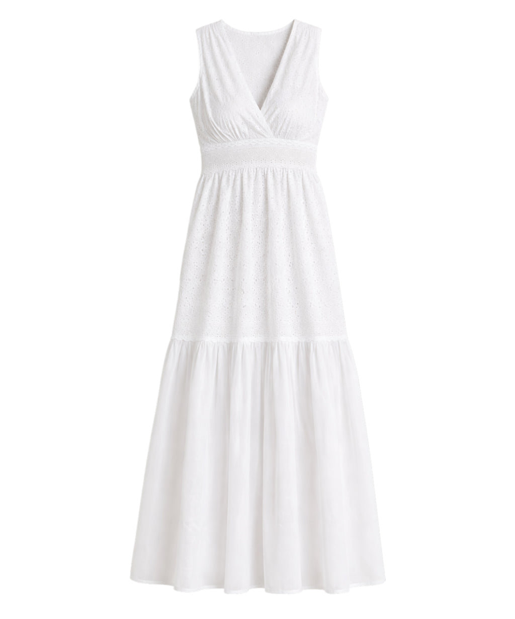 Robe longue Twinset en dentelle Sangallo