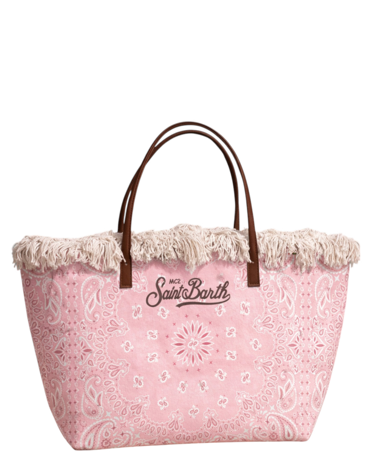 Borsa Shopper City in Canvas con Frange