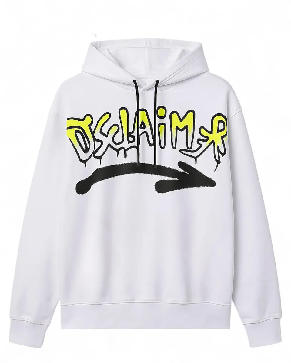 Felpa con cappuccio e stampa logo-Felpe-Disclaimer-Vittorio Citro Boutique