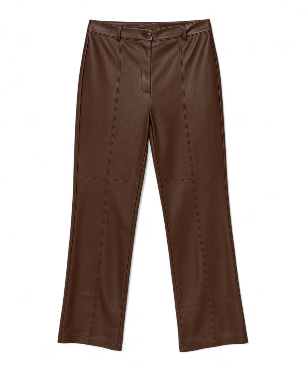 Pantalon en cuir marron Certosa