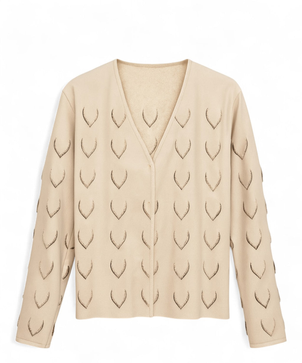 Veste en similicuir ajouré