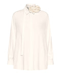 Camicia Donna in Crêpe de Chine con Fiore