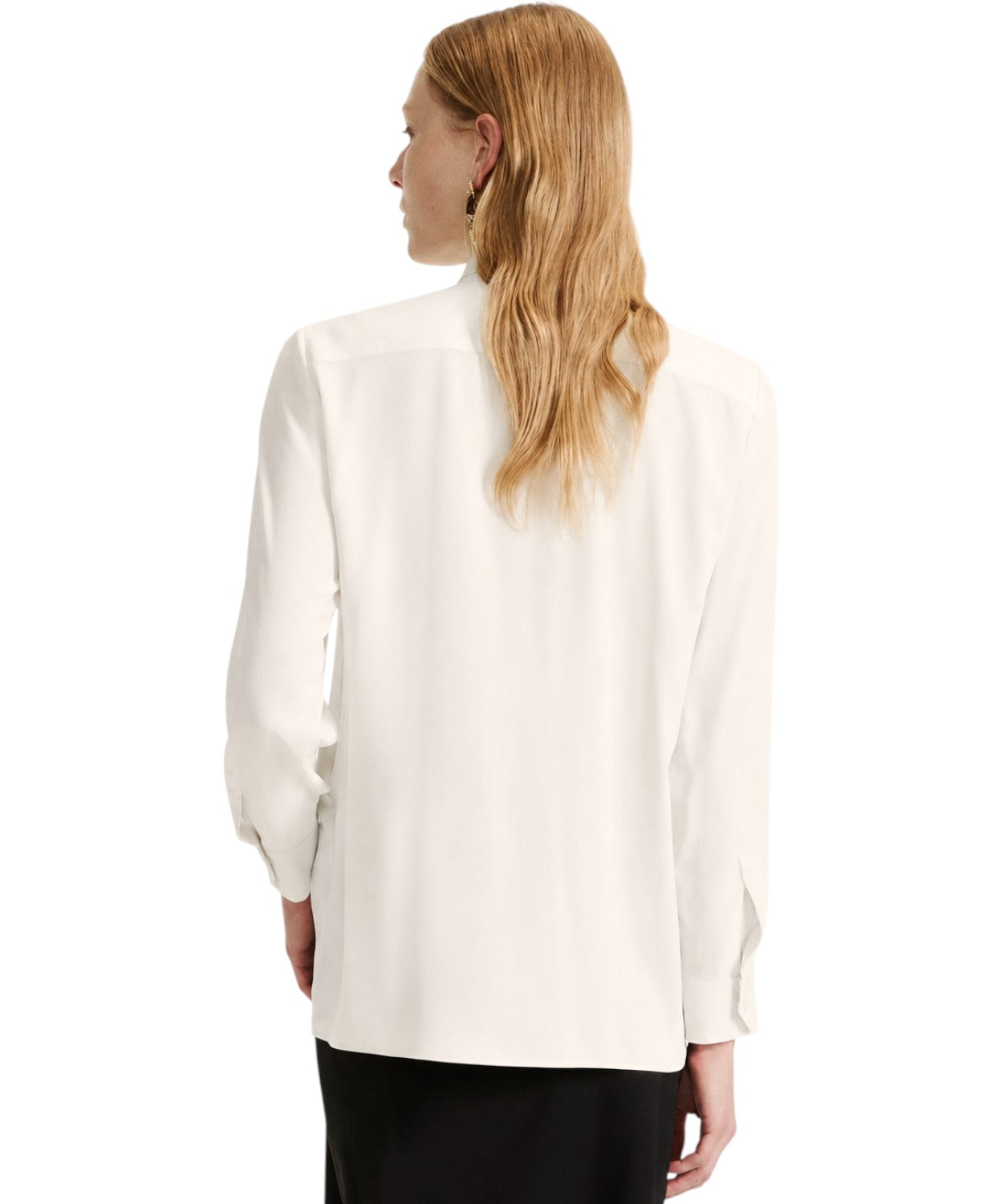 Camicia Donna in Crêpe de Chine con Fiore