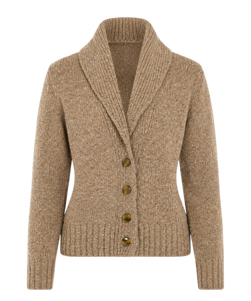 Cardigan Marella Geode in Misto Lana con Scollo a Scialle