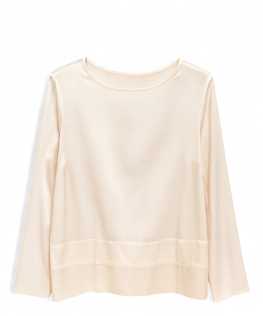 Blouse en satin à manches longues