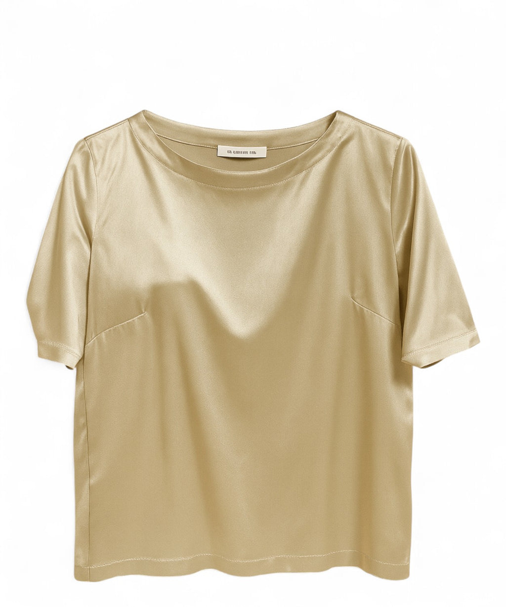T-shirt en satin à manches courtes