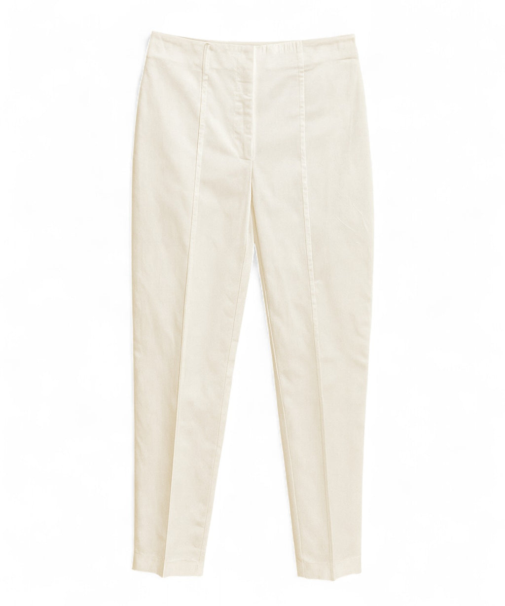 Pantalon en coton avec pli frontal