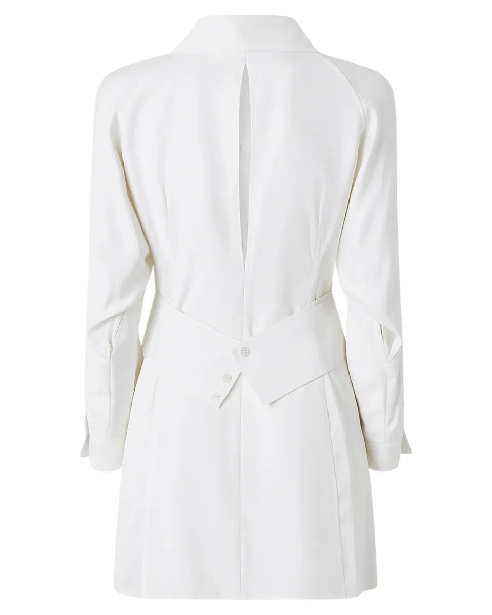 Abito corto a camicia in habotai e cotone-Abiti-Pinko-Vittorio Citro Boutique