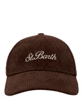 Cappello Baseball in Velluto a Coste con Logo Ricamato