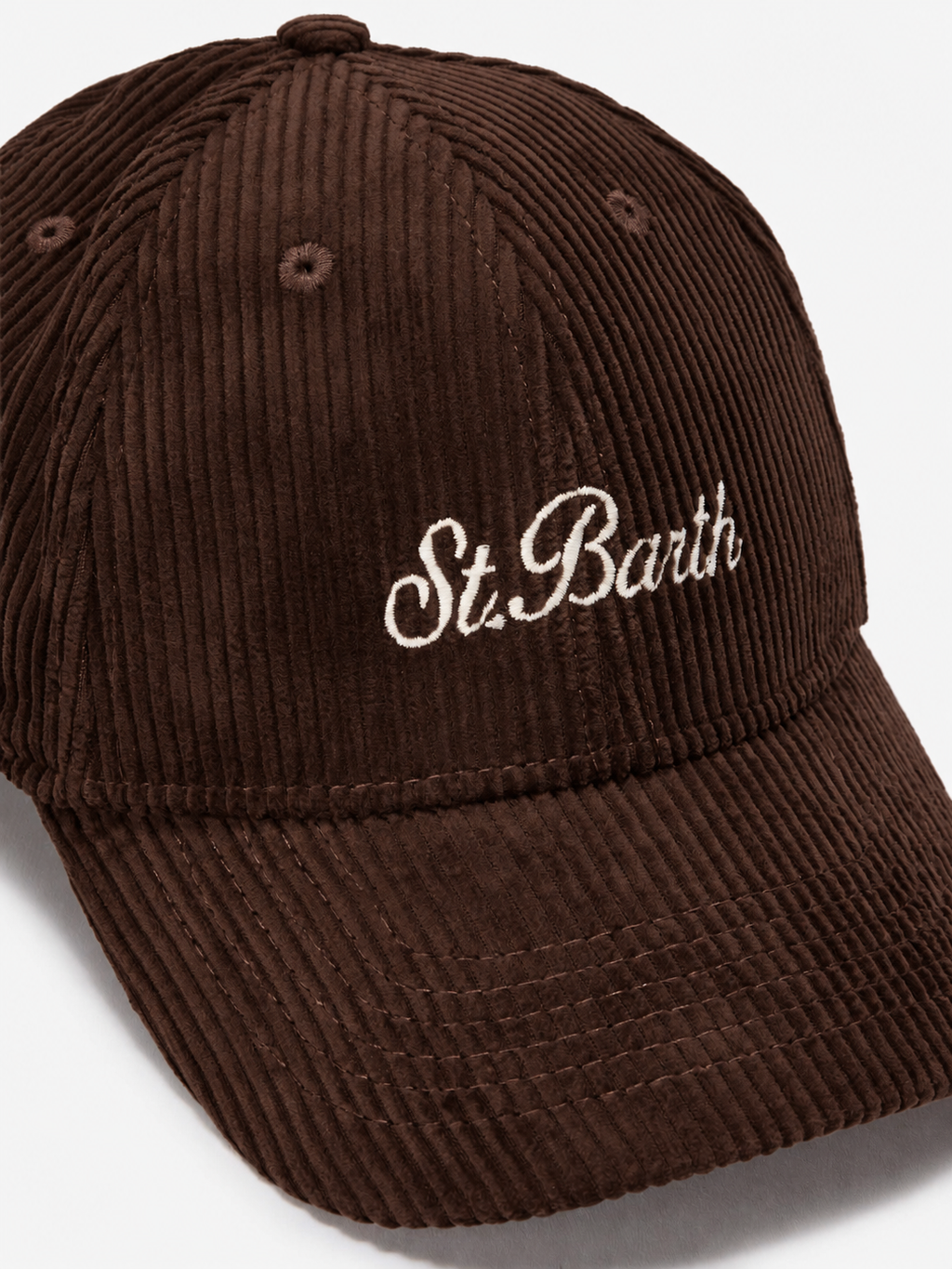 Cappello Baseball in Velluto a Coste con Logo Ricamato