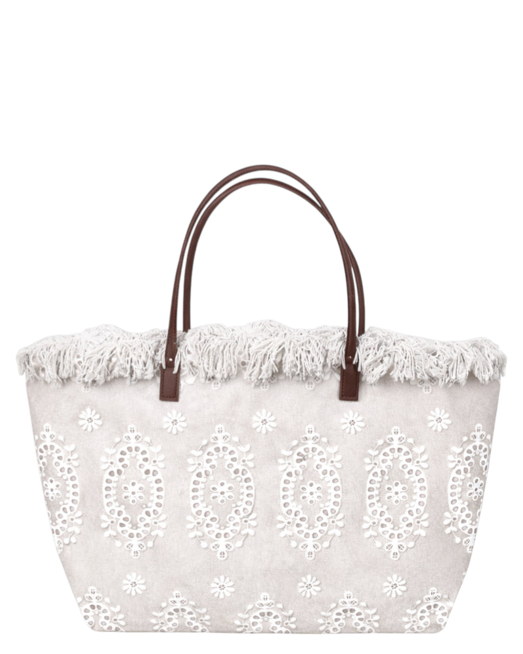 Sac Shopper City Medium en Sangallo avec Franges et Zip