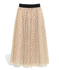 Jupe en tulle à pois avec élastique à la taille