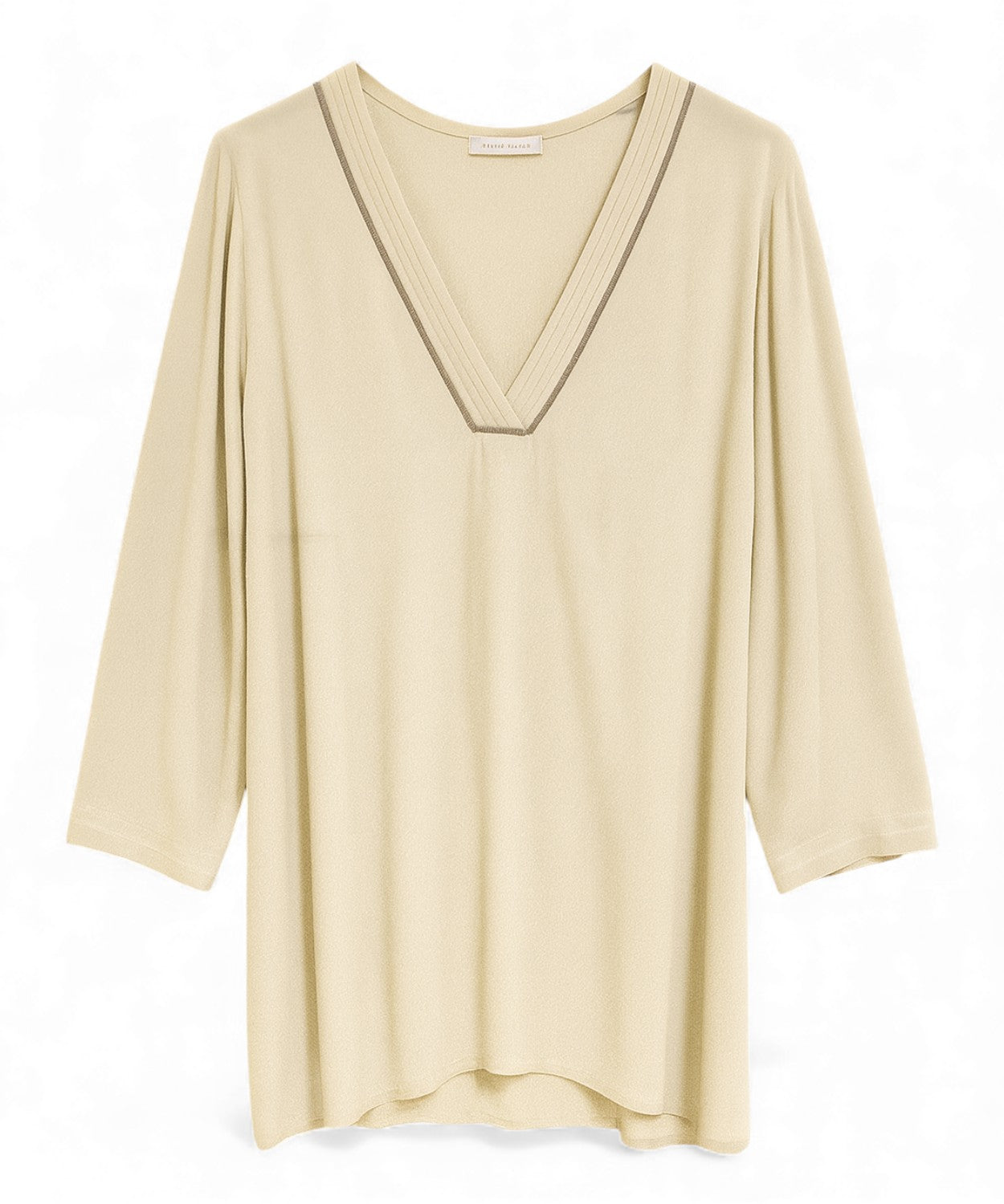 Blusa con Scollo a V Decorato Strass