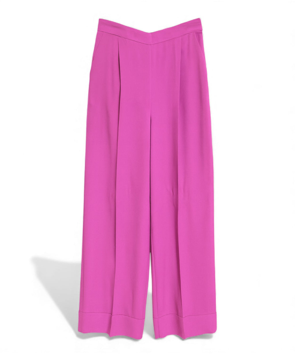 Pantalon avec pinces et taille élastique