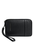 Pochettes homme en cuir élégante à deux compartiments