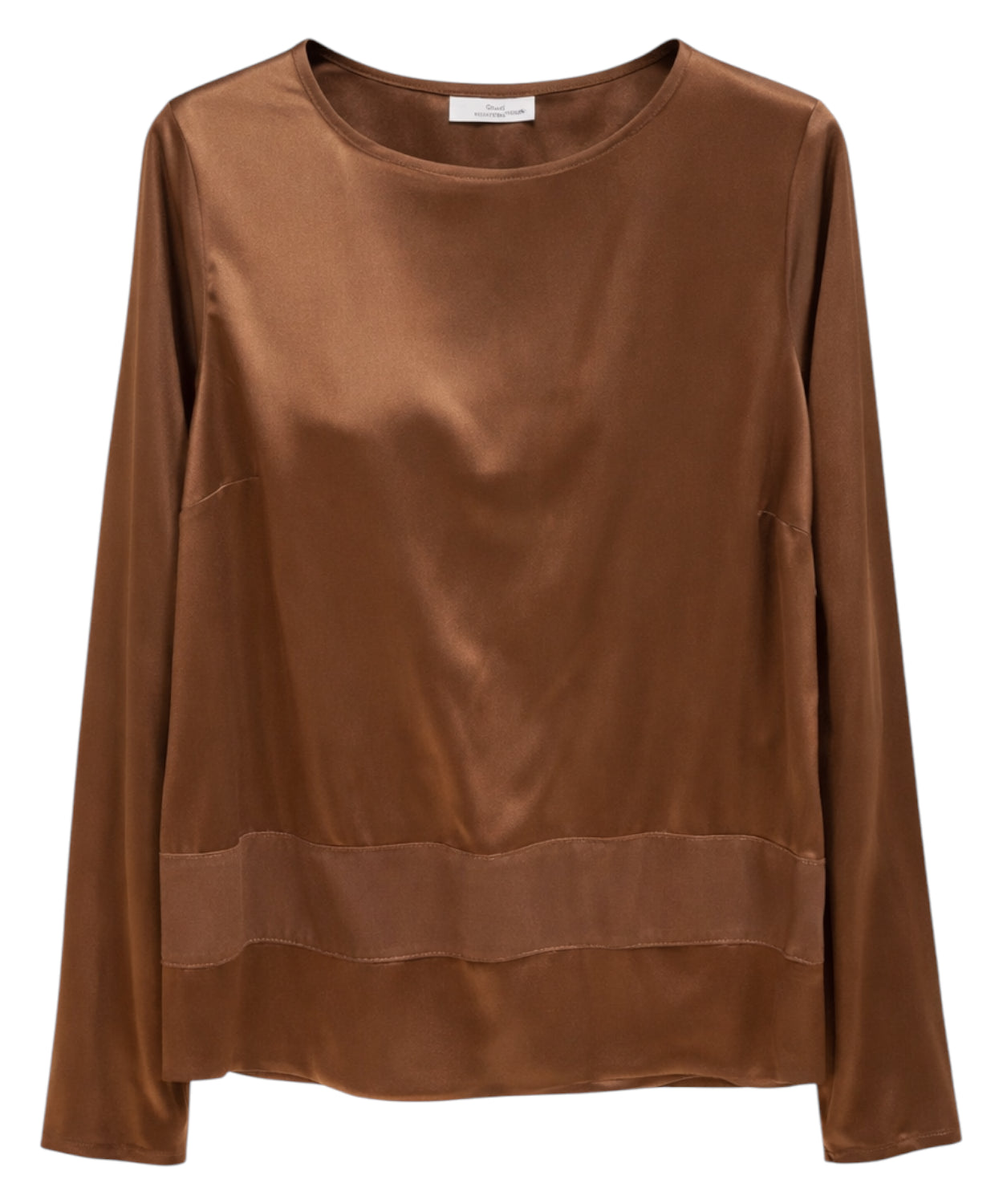 Blusa in Satin Elegante con Fascia di Blubianco