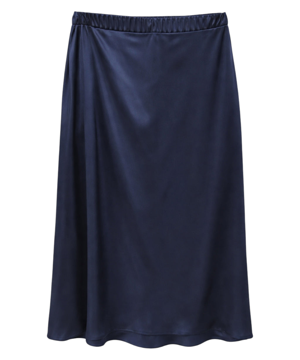 Jupe Midi Satin Blubianco