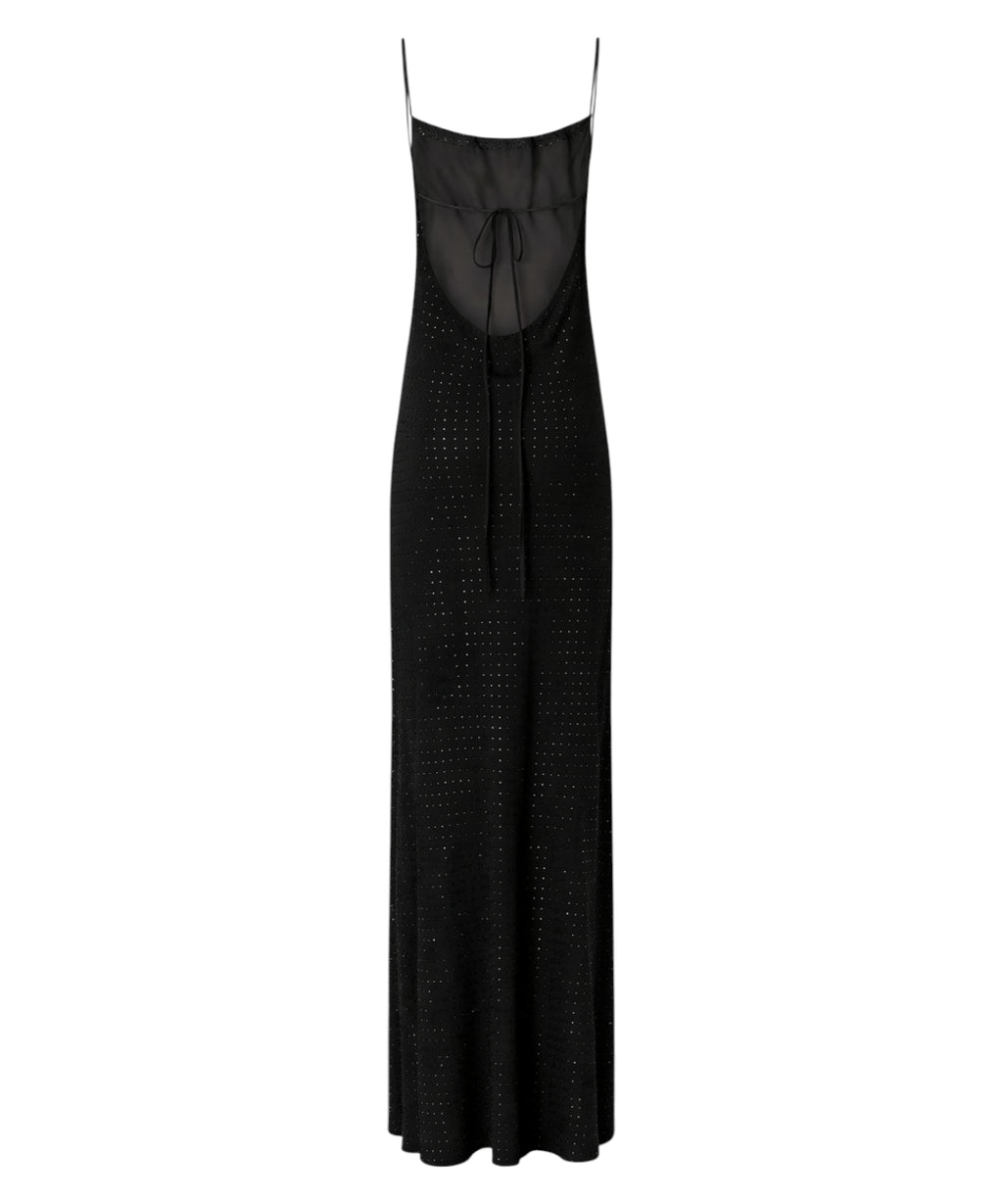 Robe longue slipdress PINKO avec strass