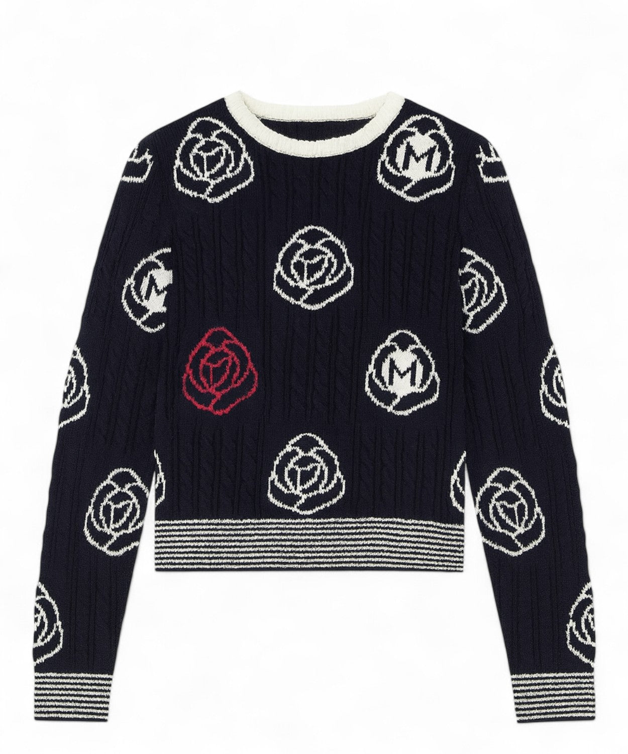 Maglione in lana e cotone con ricami-Marella-Maglieria-Vittorio Citro Boutique