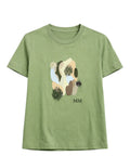 T-shirt femme en coton Licenza avec impression et logo