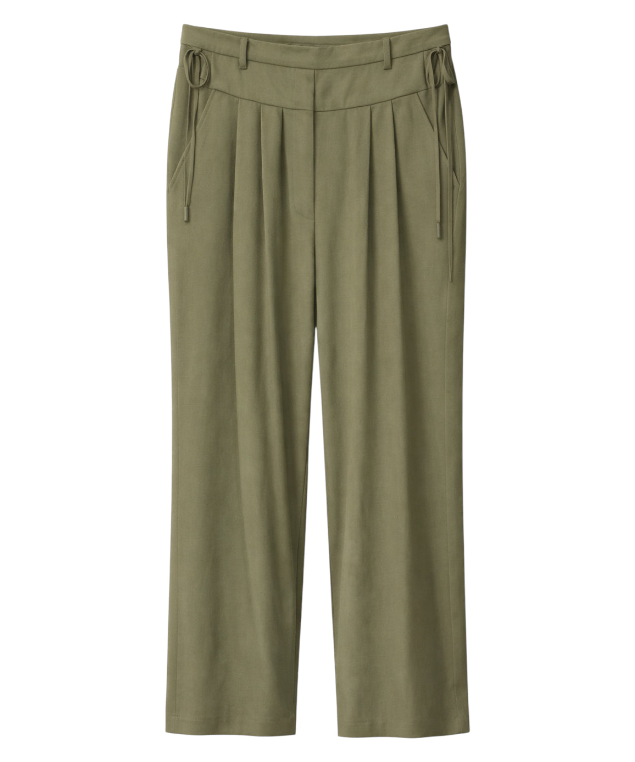 Pantaloni con Laccetti Laterali e Piega Centrale