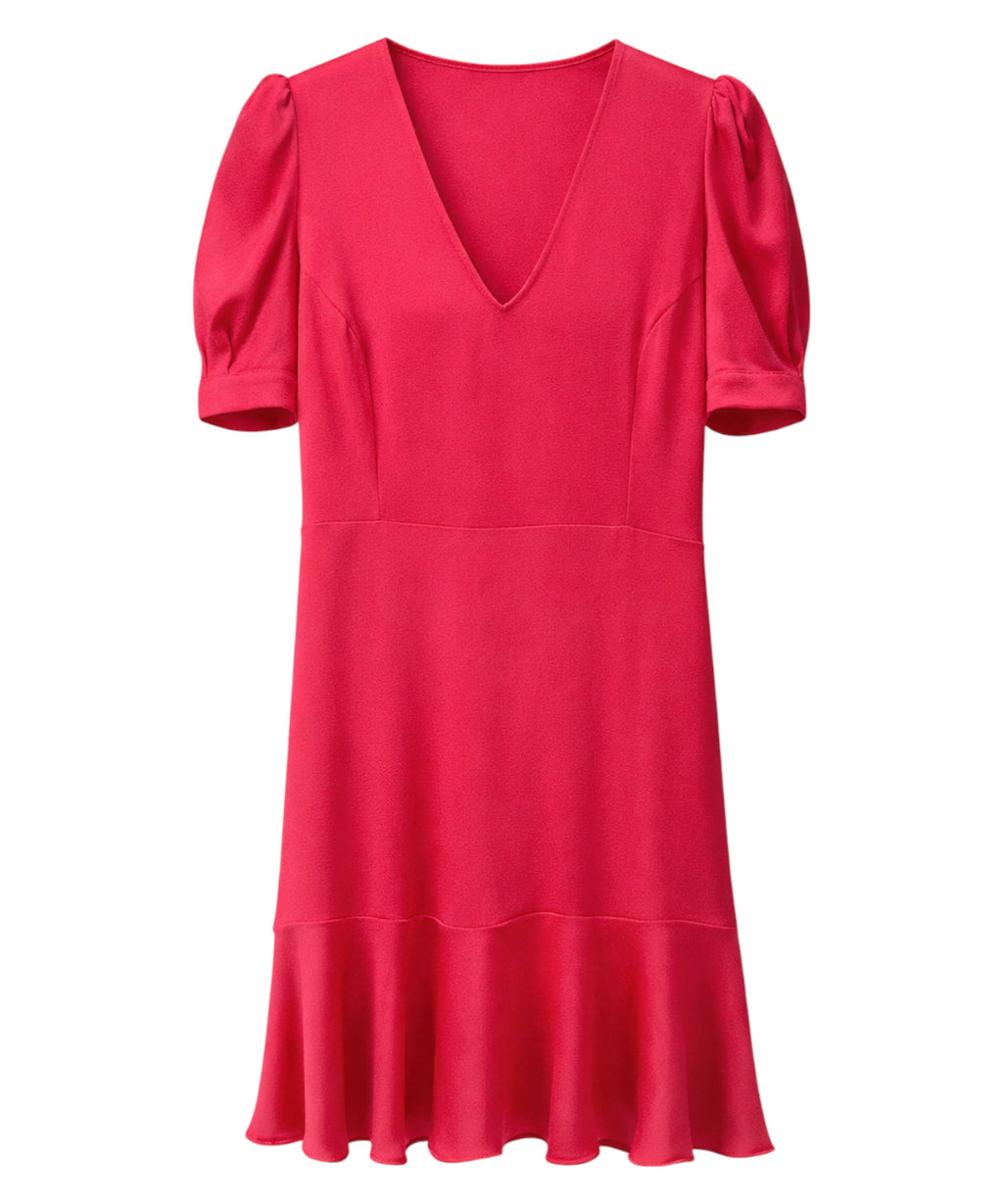 Robe satin Twinset manches bouffantes