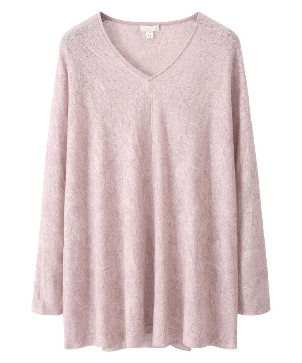 Pull mélange cachemire floral