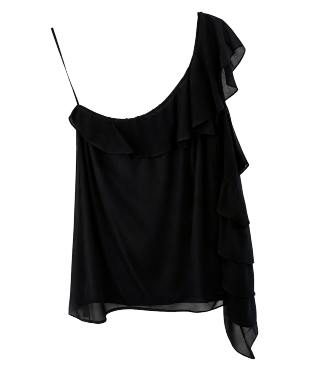 Top asymétrique avec volants Revise