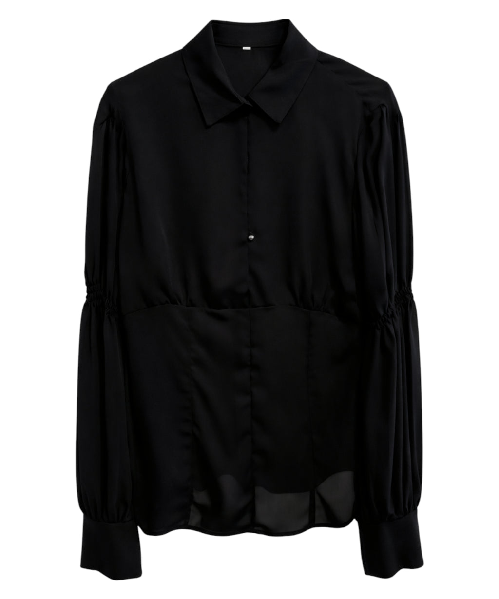 Chemise en organza avec manches froncées Tuwe